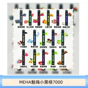 MEHA XBAR 魅嗨 小黑條7000口 拋棄式電子煙·續航持久