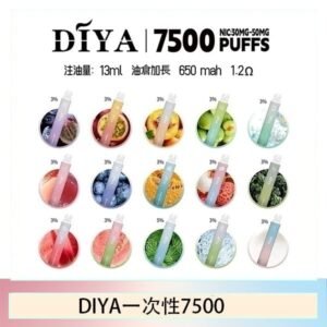 DIYA叮啞拋棄式7500 Puffs一次性電子煙3%