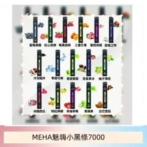 MEHA XBAR 魅嗨 小黑條7000口 拋棄式電子煙·續航持久