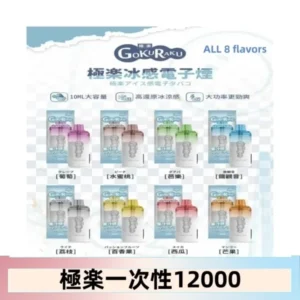 【8種口味】極楽 12000口一次性電子煙|超大容量 |口感絲滑|新品